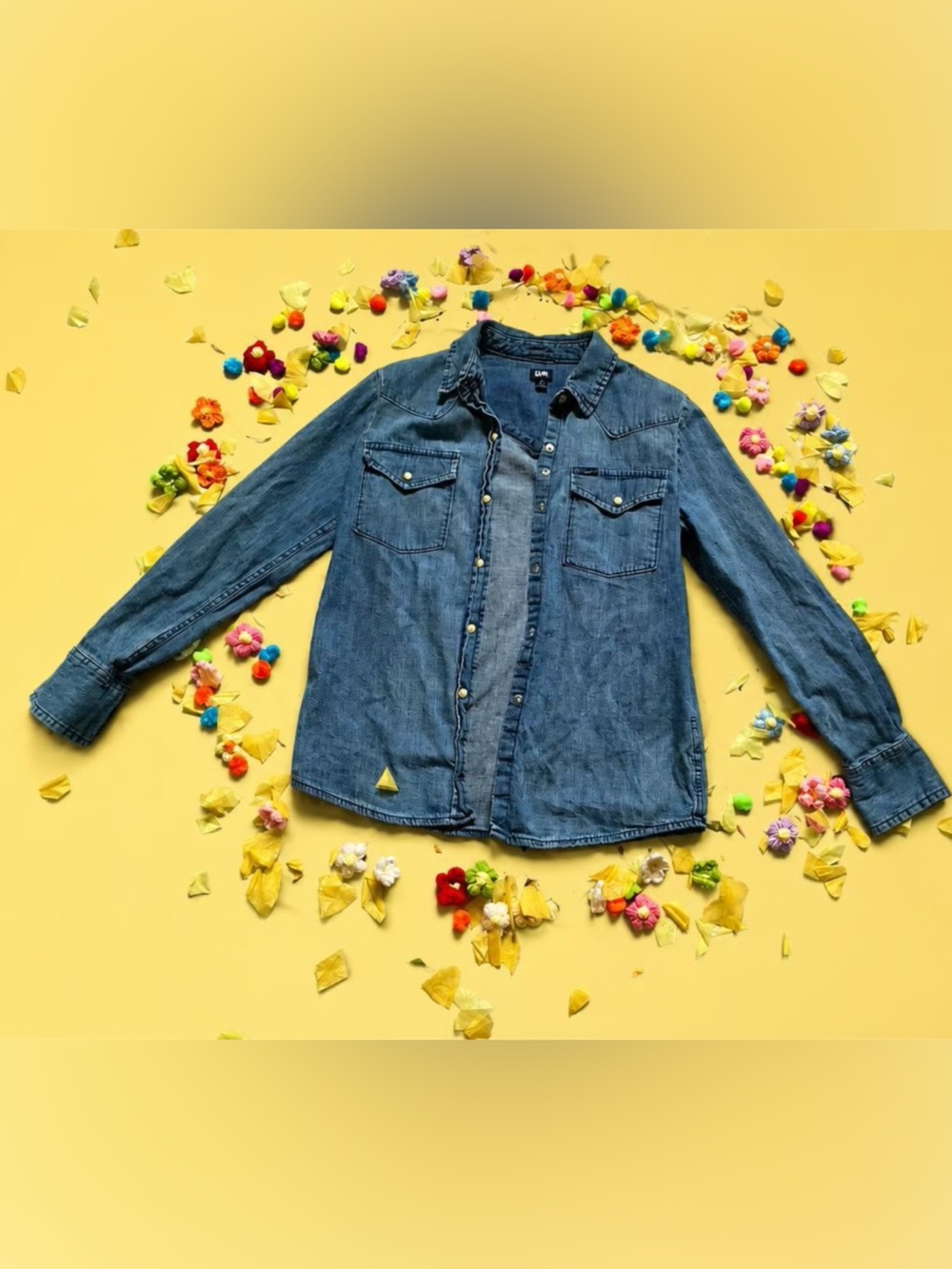 Lee Blue Denim Button-Down Shirt